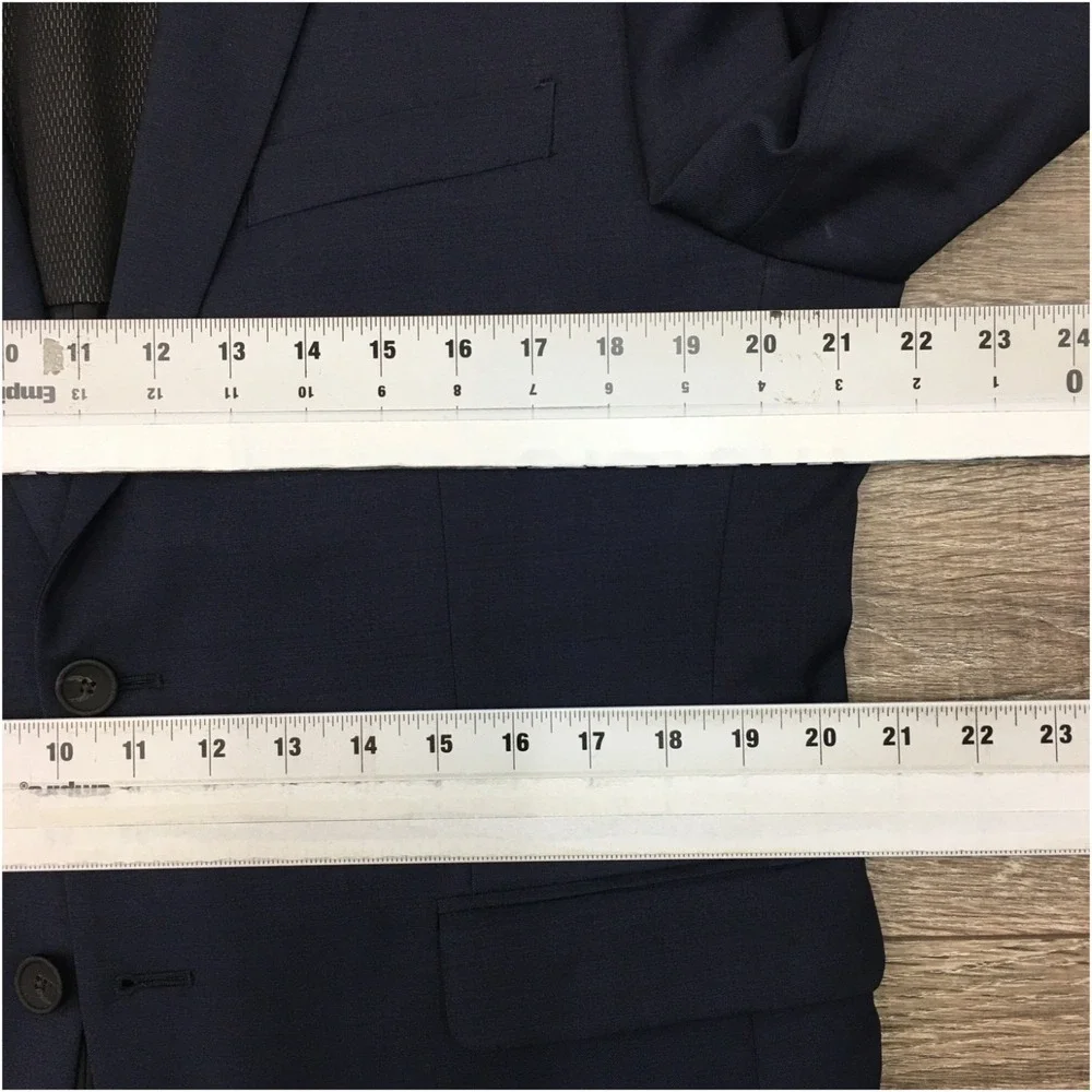 KENNETH COLE Mens Blue Blazer Sport Coat Casual Jacket Size 42S Slim Wool Suit‎